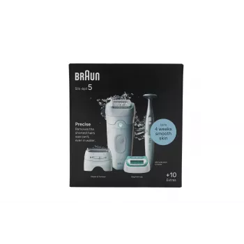 Braun Silk-épil 5 5-251 Epilator Set Wet & Dry Cordless Rechargeable White/Pink