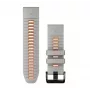 Garmin QuickFit 26 mm Silicone Watch Band, Mist Grey/Orange (010-13281-02)