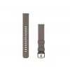 HAMA Garmin Woven Fabric Watch Strap 14mm for Lily 2 - Coffee with Cream Gold Buckle - 010-13302-10