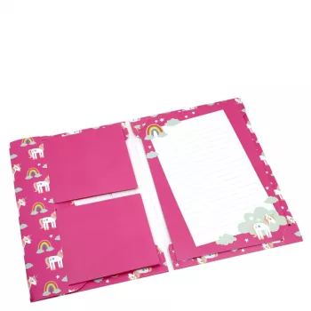 Artoz Papier 334001-03 letter paper with envelopes, Unicorn pink (approx. DIN A5), 80 g/m², 1 pack