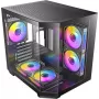 Antec CX M2 ARGB B Micro-ATX Tower Case, Black, Tempered Glass, 5x120mm ARGB Fans