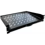 VALUE 19-Inch 1U Sliding Shelf, 450mm Usable Depth, 20kg Load Capacity, Black