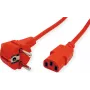 ROLINE Power Cord IEC320 C13 Red 1.8m - Power Supply Cable