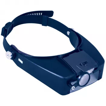 Discovery Crafts DHD 20 Head Magnifier with 6 Interchangeable Lenses, LED Illumination, Black/Grey