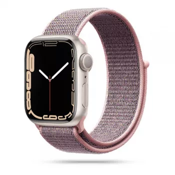 TECH-PROTECT Nylon Apple Watch 4 / 5 / 6 / 7 / 8 / SE (38 / 40 / 41 mm) Pink Sand Sport Loop Strap
