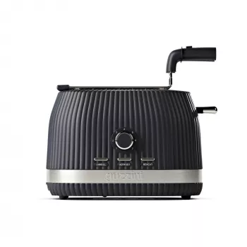 Guzzini Sous Chef Toaster with Foldable Tongs Grey 2-Slice Bun Warmer Defrost