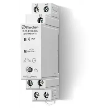 Finder 12.C1.8.230.B000 Digital Astro Weekly Timer, 1 Channel, 16 A, 230 V AC, DIN Rail