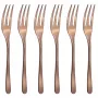 Sambonet Taste Cake Fork Set 6 Pieces Copper