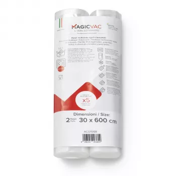 MagicVac 2 Vacuum Sealing Film Rolls 30 cm x 6 m (2 Rolls)