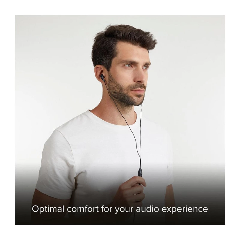 SBS TEINEARKL In-Ear Headset with Microphone - Black - Wired - 1.2m Cable - 3.5mm Jack - Calls & Music