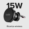 SBS TESUPFANWIR15W 15W Qi Wireless Car Charger with Cooling Fan - Black