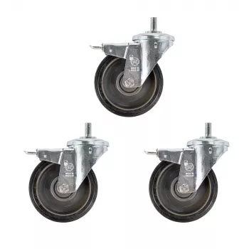 Manfrotto Braked Casters for Tripod, 160mm Diameter, Spigot