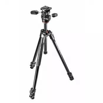 Manfrotto 290 Series MK290XTA3-3W Tripod with 3-Way Head (Black)