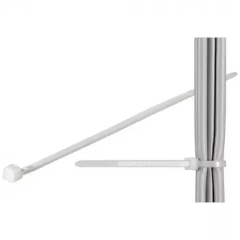 TECHLY Cable Ties 370x3.6mm White 100pcs