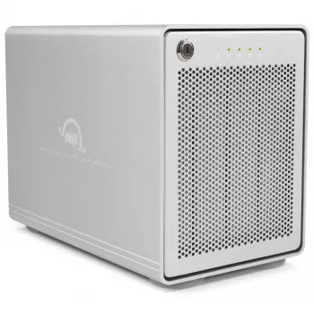 OWC Mercury Elite Pro Quad - HDD Enclosure - 2.5/3.5 inch - Serial ATA III - USB 3.1 Gen 2 Type-C - Silver