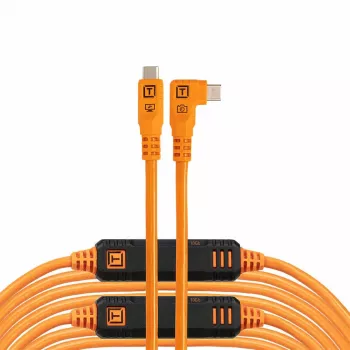 Tether Tools TetherPro USB-C Optima 10G Right-Angle Orange 9.4m
