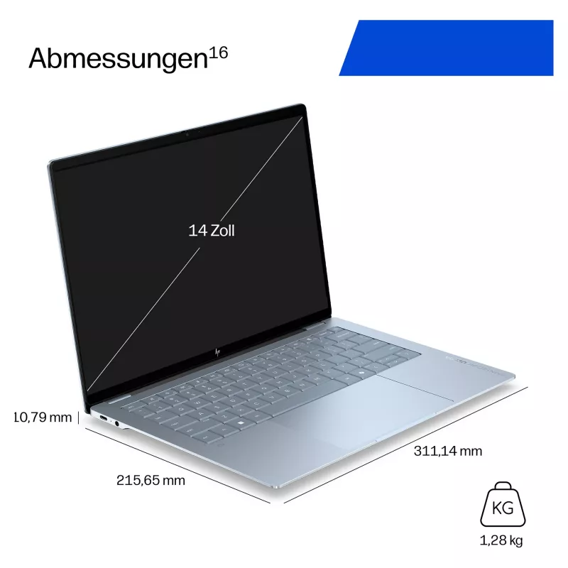 HP OmniBook Ultra 14-kg0193ng 14 inch 2.8K OLED Touch 120Hz, Snapdragon X Elite X2E-90-100, 32GB RAM, 2TB SSD, Windows 11 Pro