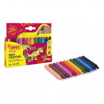 Jovi Wax Crayons Jumbo Assorted 12 Pack