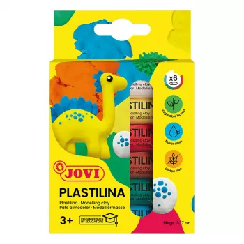 JOVI Plastilina Modeling Clay Assorted 6 Colors 15g Each 90g Total