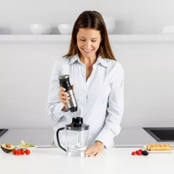 Taurus Bapi 1500 Luxe XL Plus Immersion Blender, 1500W, 20 Speeds, Stainless Steel, 800ml Beaker, 1L Chopper, Whisk