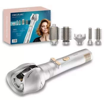 Cecotec CeramicCare 6in1 Gyro Rotating Hot Air Brush, 1100 W, 6 Attachments