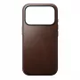 NOMAD Modern Leather Case for iPhone 17 Pro - Rustic Brown Horween Leather with MagSafe