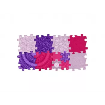 Muffik Orthopedic Sensory Mat Set 11-in-1 Pink 11 Puzzle Pieces Sensory Mat MFK-063
