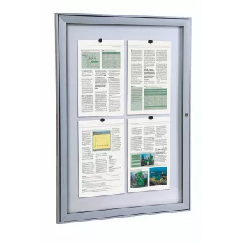 Showdown Displays Display Case S Aluminium 4x DIN A4
