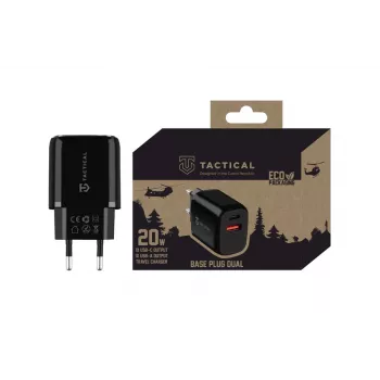 Tactical Base Plug Dual Black Car Charger with 2 USB-A Ports, 3.1A, 15.5W