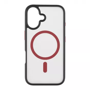 Tactical Back Cover MagForce Hyperstealth 2.0 for iPhone 16, Black/Red