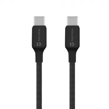 Tactical Stitch Thread Cable USB-C/USB-C Black - 1.2m - Nylon Braided - Charging & Data Sync