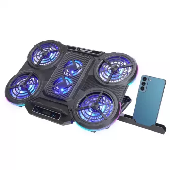 Rampage PROTE R6 Laptop Cooling Stand, 10-17 inch, RGB