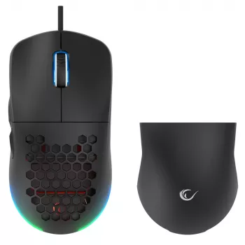 Rampage BLINK Wired USB Gaming Mouse, 12800 DPI, RGB, Optical Sensor, Black