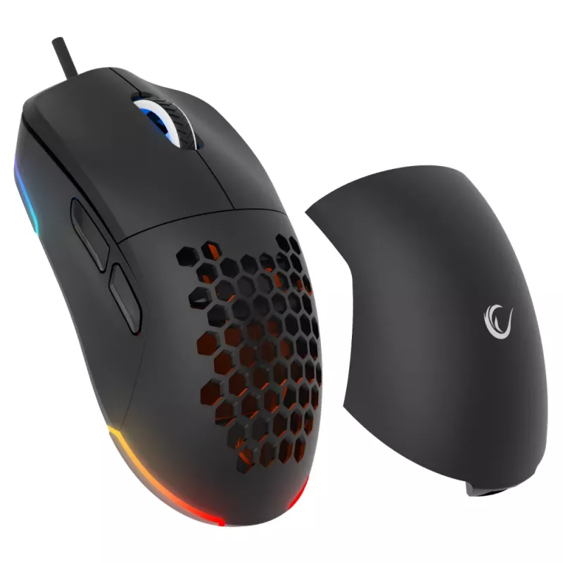 Rampage BLINK Wired USB Gaming Mouse, 12800 DPI, RGB, Optical Sensor, Black