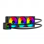 Rampage INFINITE V360 AIO Liquid CPU Cooler 360mm ARGB, Digital Temperature Display, Black