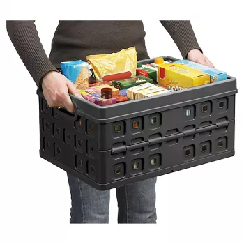 Helit Klappbox Square H6180295 46L Collapsible Storage Box Grey/Black