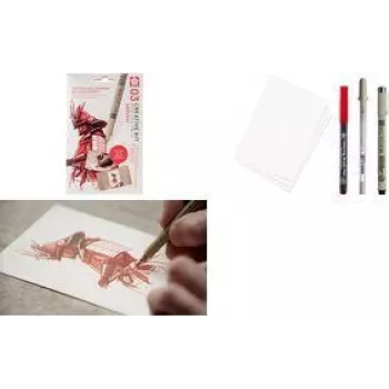 Sakura Samurai Drawing Set Black 6 Pens