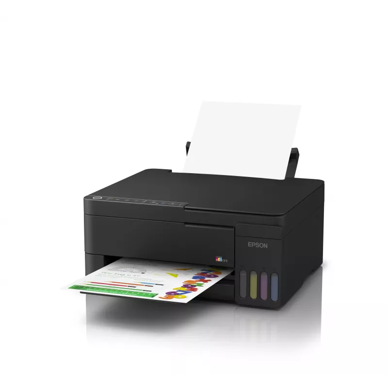 Epson EcoTank L3351 Multifunction Printer - Colour - A4 - Print, Scan, Copy - Inkjet - 33 ppm Black Draft - USB, Wi-Fi, Wi-Fi Direct - Black