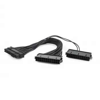GEMBIRD CC-PSU24-01 24-Pin ATX Power Extension Cable, Male to Female, 30 cm, Black