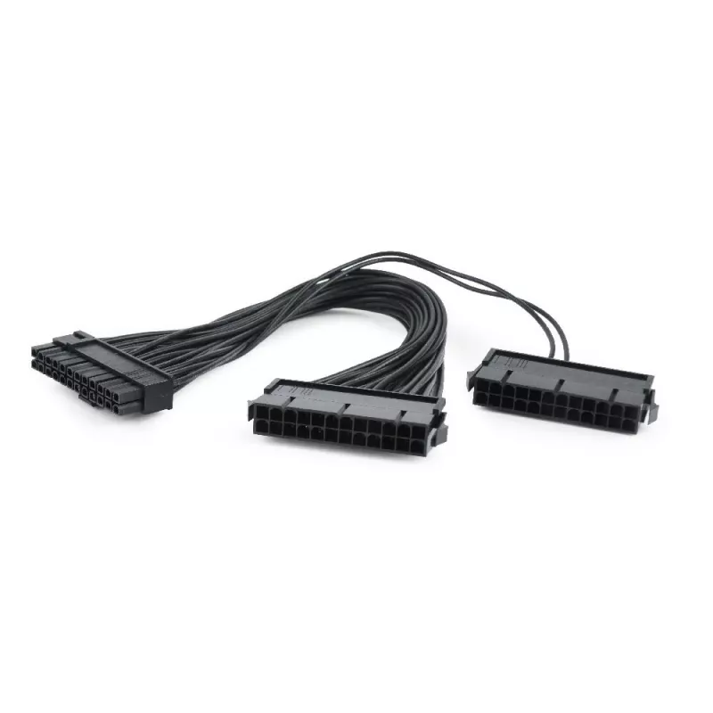 GEMBIRD CC-PSU24-01 24-Pin ATX Power Extension Cable, Male to Female, 30 cm, Black