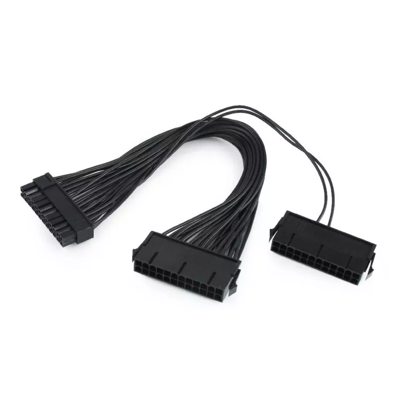 GEMBIRD CC-PSU24-01 24-Pin ATX Power Extension Cable, Male to Female, 30 cm, Black