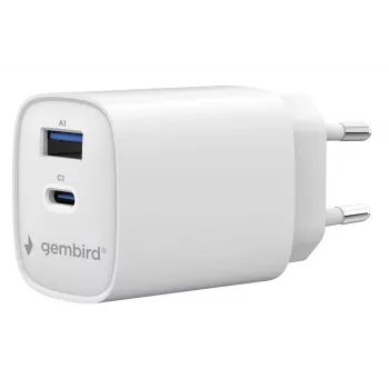 Gembird TA-UC-1A1C-PD45-01-W 45W USB-C PD Wall Charger White
