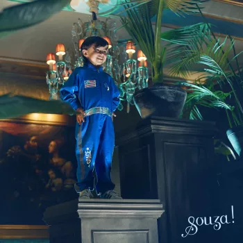 Souza! Astronaut Andre Fancy Dress Costume Blue 5-7 Years