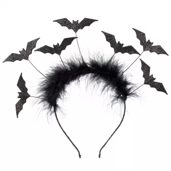 Souza! Hermione Bat Headband with Faux Fur - Black
