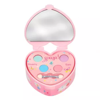 Souza Heart-Shaped Music Box / Jewellery Box - Pink - Fairy/Ballerina Theme - Wind-Up - It's a Small World
