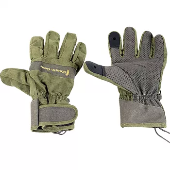 STEALTH GEAR Gloves Size M - Black, Full Finger with Fold-back Tips, Touchscreen Compatible, Windproof & Water Resistant