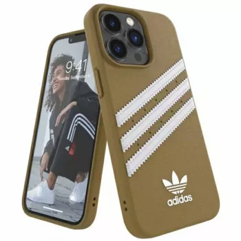 Adidas Originals Moulded PU Case for iPhone 13 Pro Max 6.7 inch Beige-Gold