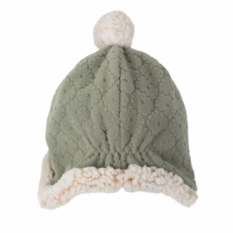 Lodger Double-Layer Winter Fleece Hat Elm Sage Green 1-2 Years