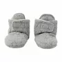 Lodger Fleece Drizzle Baby Booties with Anti-Slip Sole Grey 6-12 Months