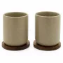 Bredemeijer Umea Tea Cup Set 2x 200ml Beige with Coasters 142025